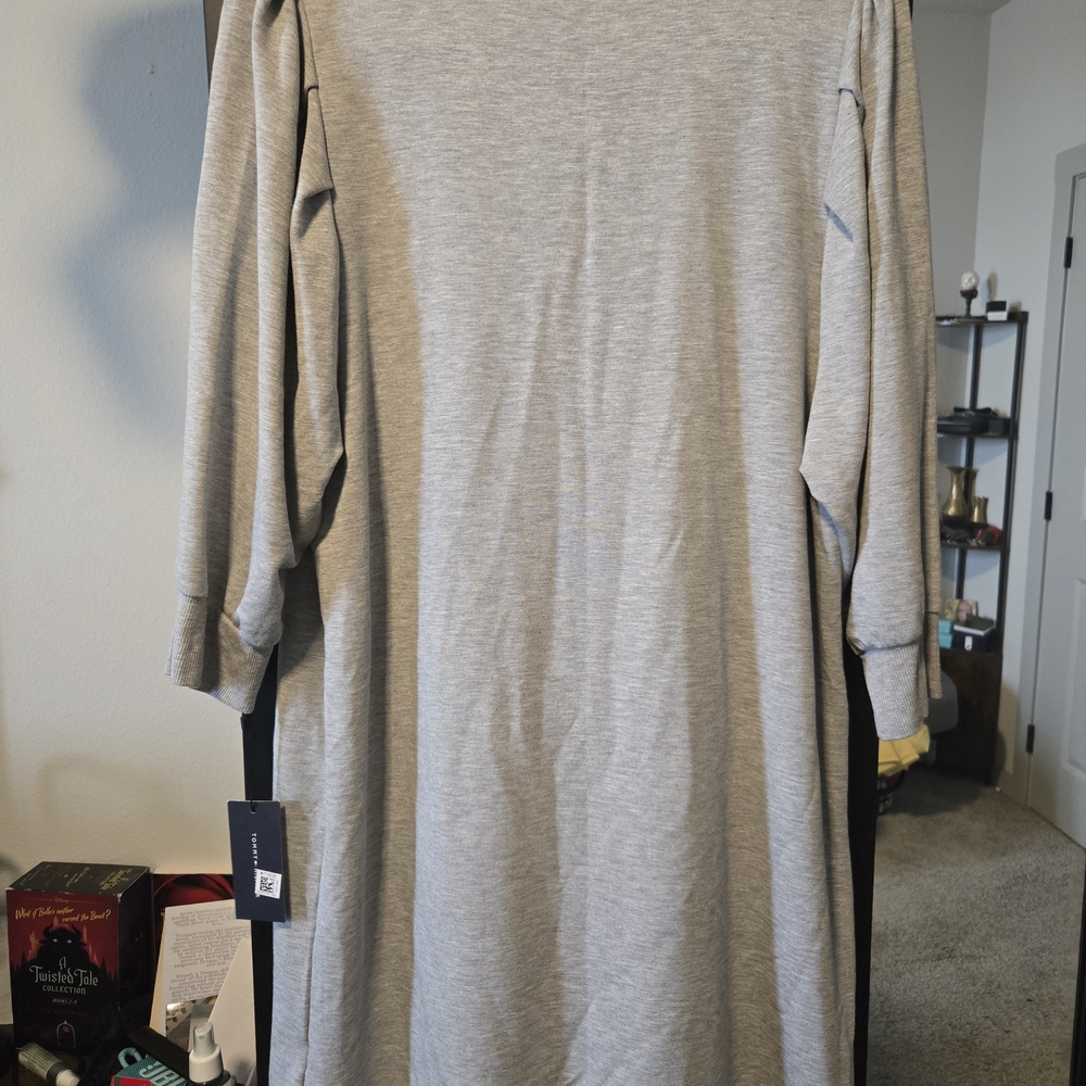 Tommy Hilfiger Gray Sweatshirt with Red and White Trim